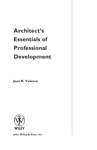 Architect's Essentials of Professional Development ()