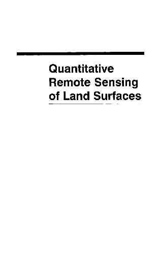 Quantitative Remote Sensing of Land Surfaces