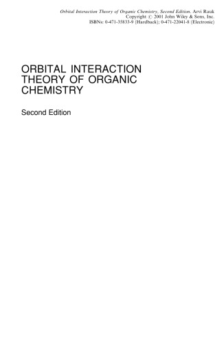 Orbital Interaction Theory of Organic Chemistry, 2nd Edition