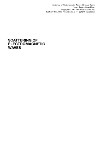 Scattering of electromagnetic waves. Advanced topics