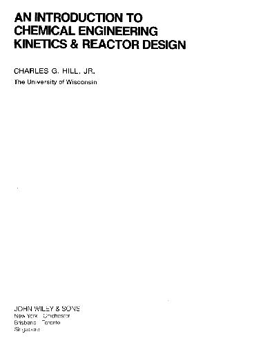 Introduction to Chemical Engineering Kinetics & Reactor Design