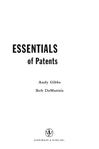 Essentials of patents