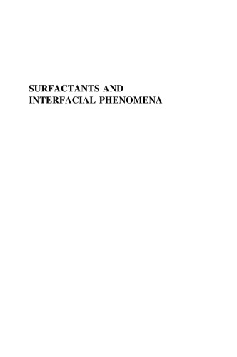 Surfactants and Interfacial Phenomena