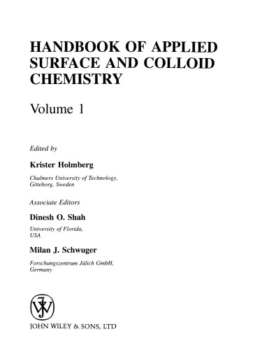 Handbook of Applied Colloid & Surface Chemistry
