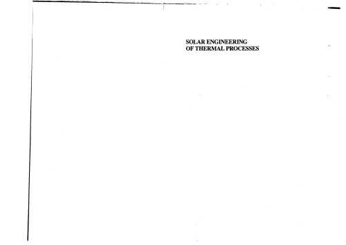 Solar Engineering of Thermal Processes