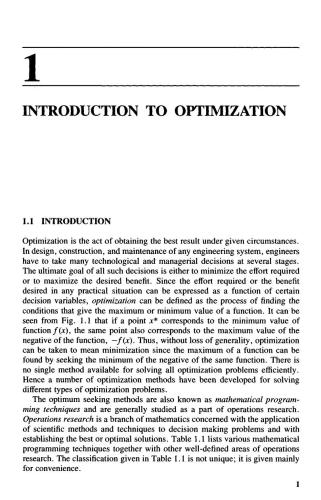 Engineering Optimization: Theory and Practice,