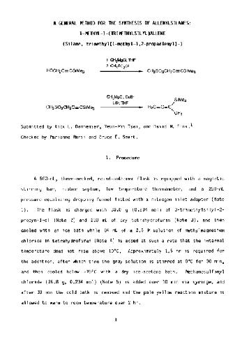 Organic Syntheses: An Annual Publication of Satisfactory Methods for Preparation of Organic Chemicals, 1988