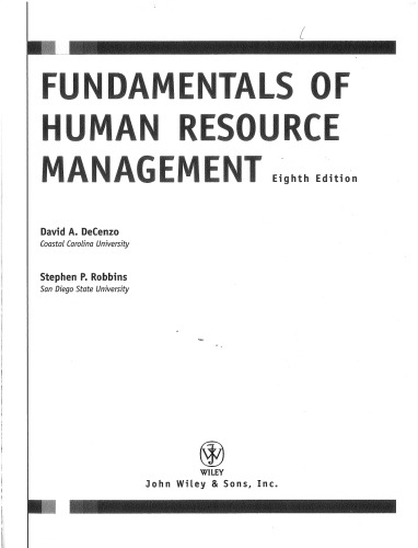 Fundamentals of Human Resource Management