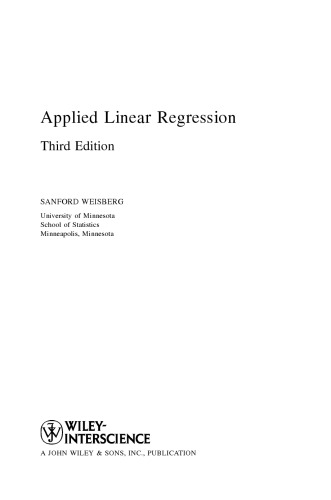 Applied Linear Regression