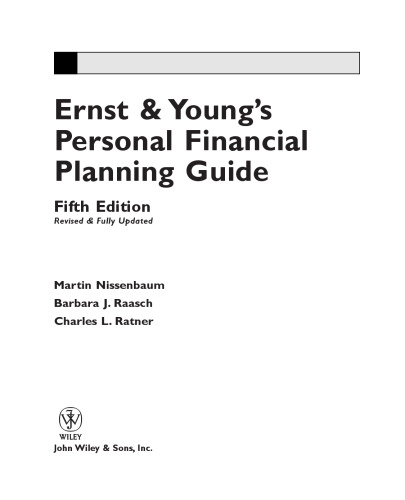 Ernst & Young's Personal Financial Planning Guide