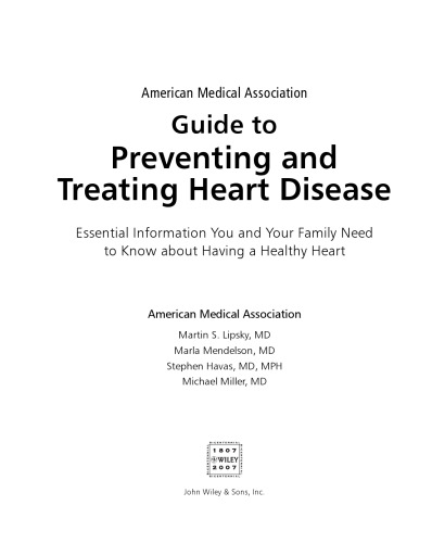 American Medical Association guide to preventing and treating heart disease