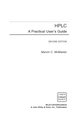 HPLC: A Practical User's Guide