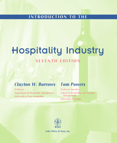 Introduction to Management in the Hospitality Industry
