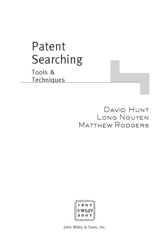 Patent searching: tools & techniques