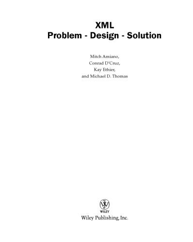 XML problem, design, solution