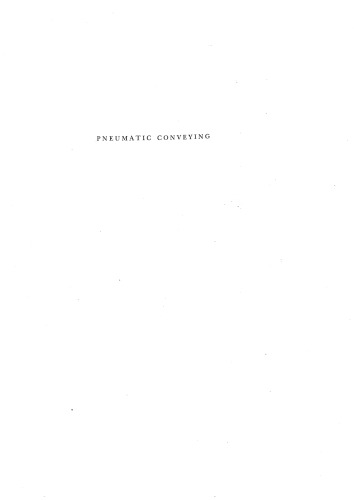 Pneumatic Conveying (Materials handling & packaging series)