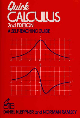 Quick calculus: a self-teaching guide