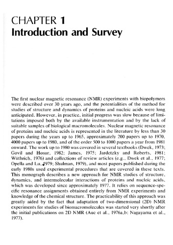 NMR of Proteins and Nucleic Acids (Baker Lecture Series)