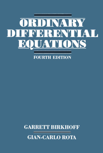 Ordinary differential equations