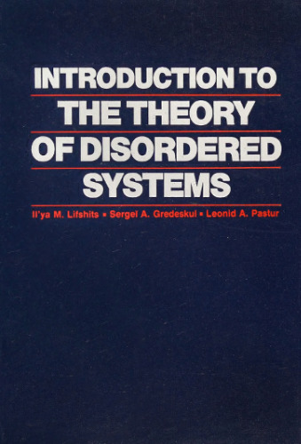 Introduction to the Theory of Disordered Systems