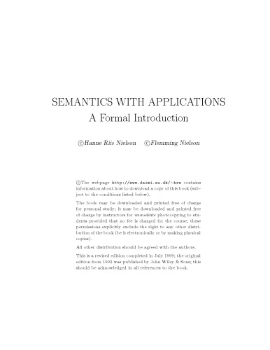 Semantics with applications: a formal introduction
