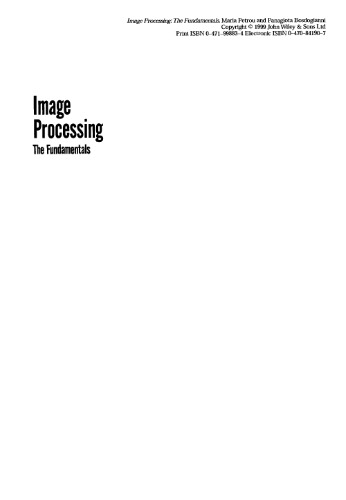 Image Processing: The Fundamentals