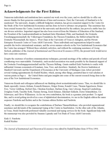 Institutions and Economic Theory: The Contribution of the New Institutional Economics
