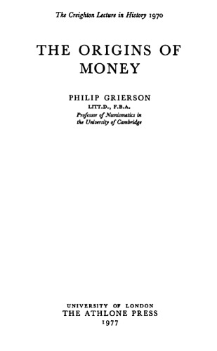 The Origins of Money
