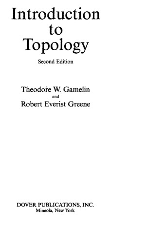 Introduction to Topology: Second Edition