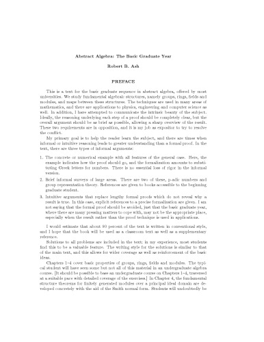 Basic Abstract Algebra: For Graduate Students and Advanced Undergraduates