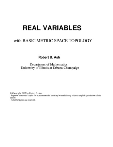 Real variables with basic metric space topology