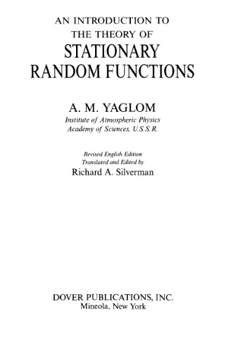An introduction to the theory of stationary random functions