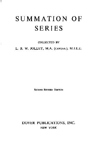 Summation of Series