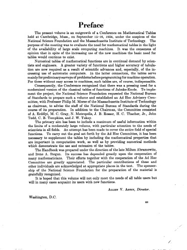 Handbook of Mathematical Functions