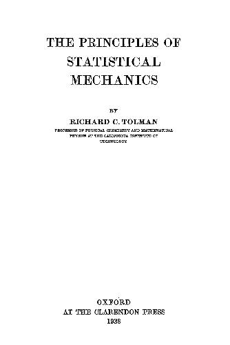 The Principles of Statistical Mechanics