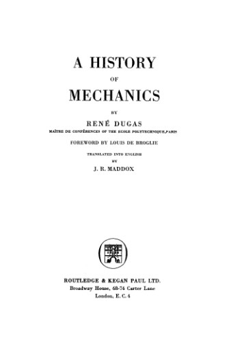 A History of Mechanics