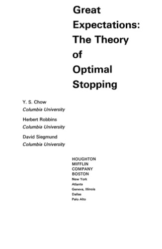 Great Expectations: The Theory of Optimal Stopping