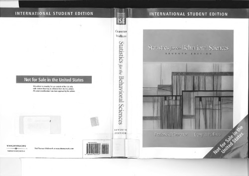 Statistics for the Behavioral Sciences