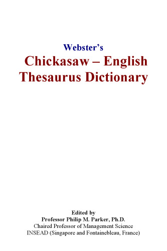 Webster’s Chickasaw - English Thesaurus Dictionary