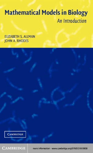Mathematical models in biology : an introduction