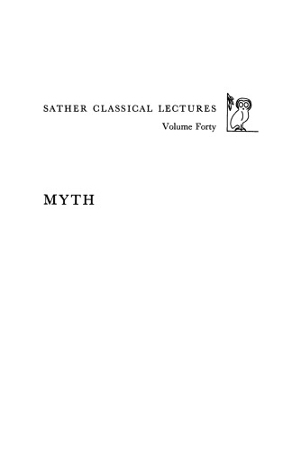 Myth Its Meaning and Functions in Ancient and Other Cultures