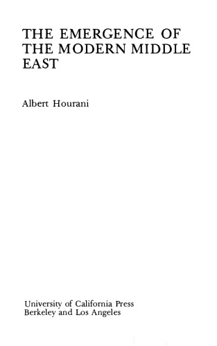 Emergence of Modern Middle East