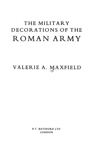The Military Decorations of the Roman Army