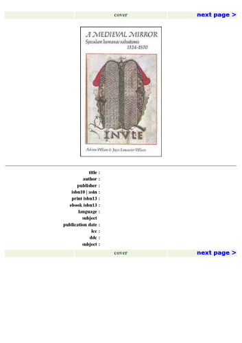 A Medieval Mirror