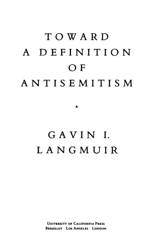 Toward a Definition of Antisemitism