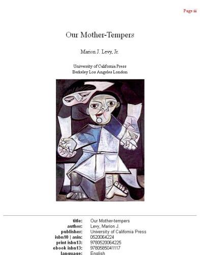 Our mother-tempers