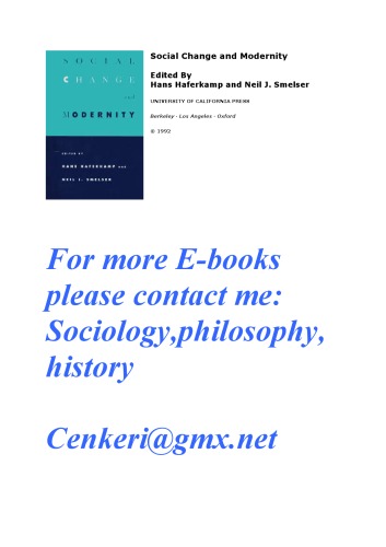 Social Change and Modernity
