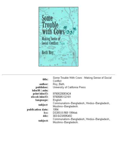 Some Trouble with Cows: Making Sense of Social Conflict