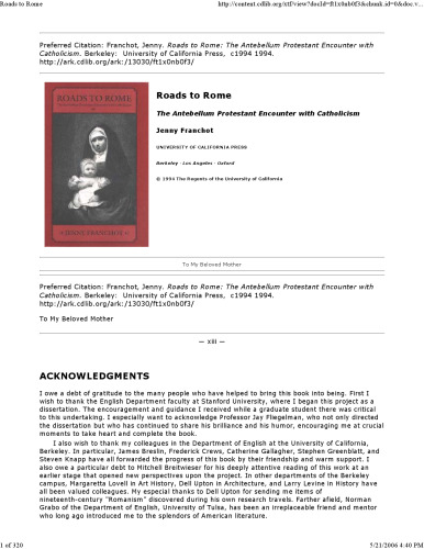 Roads to Rome: The Antebellum Protestant Encounter with Catholicism (New Historicism)