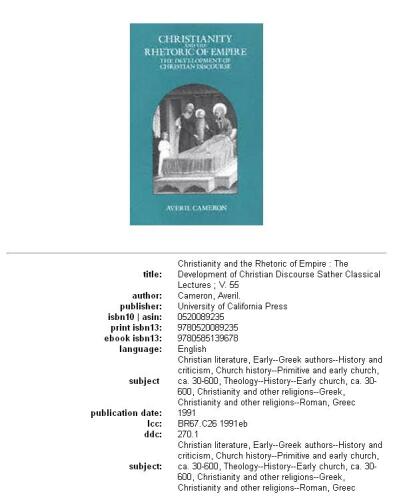 Christianity and the Rhetoric of Empire: The Development of Christian Discourse